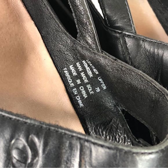 Aravon Megan Sandals Women’s 7B Comfort Adjustable Heeled Black Leather Strap - Picture 10 of 11